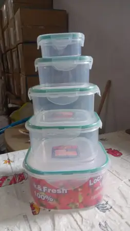 0oDJraKxEKXNqCd0qEuYVSnEkdfawTrfGmBhdK6r.webp Kitchen Containers Set, Fridge Storage Boxes, Plastic Containers for Kitchen Organizer, Kitchen Accessories Items for Storage Organizer, Snap-Seal (lunch box/storage organizer) (5 Ps Set).