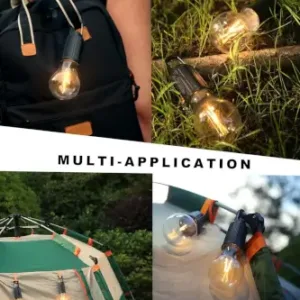 Rechargeable Camping Lights, Waterproof LED Tent Lights with USB Cable, 3 Modes Hanging Camping Lantern, Hanging Lamp for Hiking, Emergency, Camping, Household, Car Repairing(1PCS) ( default,