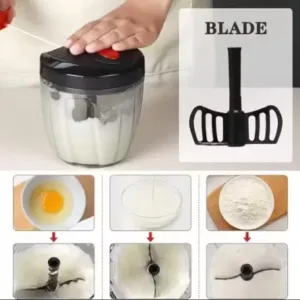 Premium Handy Pull Cord Vegetable & Fruit Chopper 900ML ( default, OS )