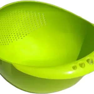 Virgin Rice Bowl Durable Plastic Strainer, Water Strainer | Vegetable & Fruits Washing Bowl ( default, Standard ).