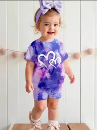 5M4bfV8UbmaF9tteSEFlsHzbbMFHMFAuQEh4mJRm.webp Kids Tie-Dye Heart Print Summer Set Purple & Pink Tie-Dye T-Shirt and Shorts Set ( multicolor, 0-6m,6-12m,12-18m,18-24m,2-3y,3-4, )