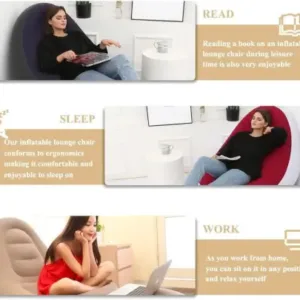 Inflatable Lazy Sofa with Footrest – Home Furniture ( default, OS )