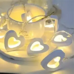 Dodecroo Heart Shape LED String Lights (14 Heart LED - 3 Meter) – Decorative Lights ( default, OS )