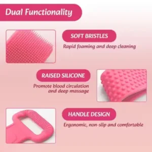 Silicone Bath Belt Body Scrubber – Back Scrubber ( default, OS )