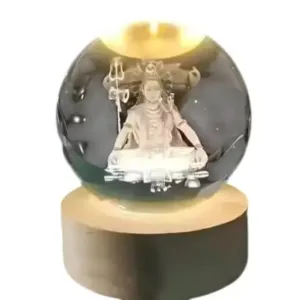 Macrail Shiv Shakti 3D Lord Shiva Crystal Ball Night Lamp ( default, Standard )