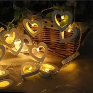 Dodecroo Heart Shape LED String Lights (14 Heart LED - 3 Meter) – Decorative Lights ( default, OS )