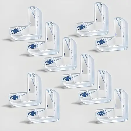 BGz0fkx4bbj0ZrSbQKG4HInBdiNp2I3O5yzdc0rH.webp Pack of 12 pcs Silicon Corner Protector for Sharp Edges, Edge Protector for Furniture, Table Corner Guards for Sharp Edges, Baby Proofing Edge & Corner Guards (12 pcs, Transparent) ( default,