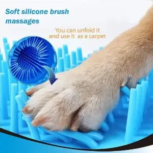 Portable Dog Paw Cleaner Cup with Soft Silicone Bristles Pet Foot Washing Cup for Small and Medium Dogs ( default, Standard )