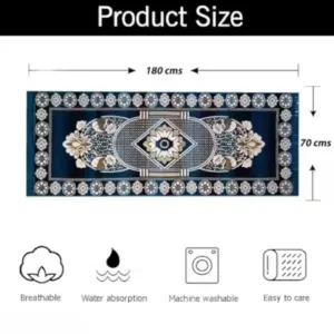 Cotton Bed Runner – Floral Design 27x72 Inches ( default, OS )
