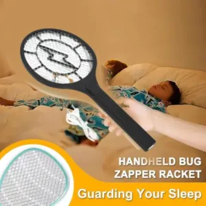 Rechargeable Electric Mosquito Killer Racket | Heavy-Duty Fly Swatter with USB Charging Cable for Indoor & Outdoor Use ( multicolor, OS )