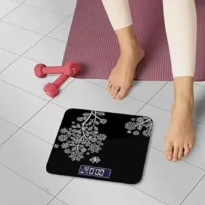 Digital Tempered Glass Weighing Scale – Flower Design LCD ( default, Standard )
