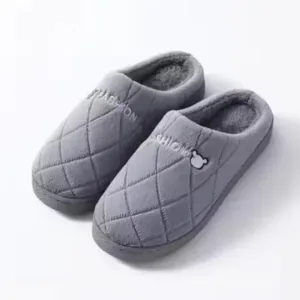 Unisex Winter Warm Flip Flop Slippers for Indoor and Outdoor Use ( grey, 7 )