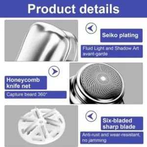 Mini Electric Shaver for Men USB Rechargeable Portable Pocket Beard Trimmer Waterproof Electric Razor ( default, OS )