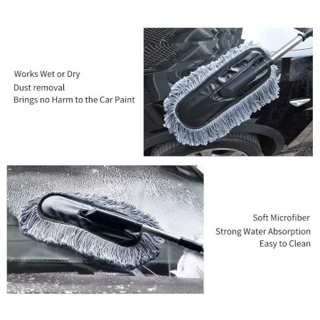 GUx3OZWzaGKTUJ0NUtBz3dtWLTIfRar0PEylWLY5.webp Car Duster, Long Retractable / Soft / Non-Slip / Handle Multipurpose Microfiber Wash Brush Vehicle Interior and Exterior Cleaning Kit with for Car, Boats or Home ( default, Standard ).