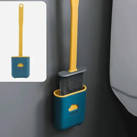 J5TpTe5p0w9OiYQaCVnWTI9nwZHF5huTMRyN14oC.webp Silicone Toilet Brush/ Flexible Soft Bristle Brush with Quick Dry Holder Cleaning Brush for Toilet Accessories ( Without Box ) ( default, Standard ).