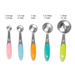 Stainless Steel Measuring Spoon Combo for Dry or Liquid/Kitchen Gadgets for Cooking & Baking Cakes/Measuring Cup Set Combo with Handles ( default, Standard )