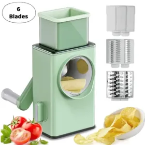Stainless Steel Vegetable Chopper with 6 Blades - Kitchen Mando line Slicer ( default, Standard ).