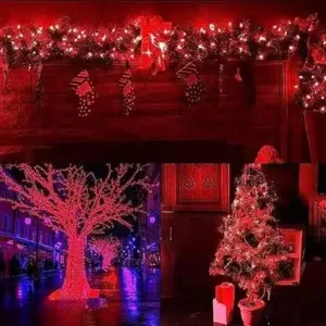 Real Essentials 13 Meter 40 LED Decorative Pixel LED String Light (RED) ( red, OS )