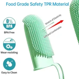 Pet Finger Toothbrush Soft Bristle Dental Cleaning Brush for Dogs Cats and Small Pets ( default, Standard )