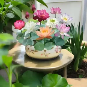 Lotus Flower Seeds, Mixed Colours Pack of 20, Japanese Water Lily Seeds for Home Garden (Home, 20, count) ( default, OS )