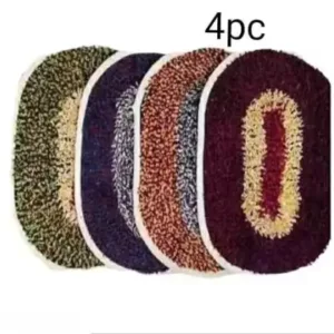 4pc Premium Cotton Doormats Combo – 31x51 cm ( default, Standard )