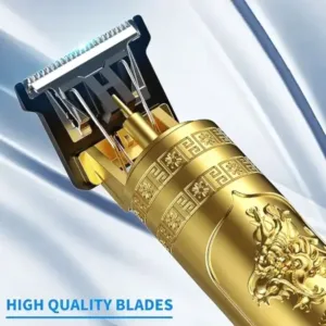 Vintage T9 Metal Body Trimmer – Rechargeable Beard & Hair Clipper ( default, FREE SIZE )