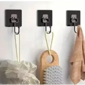 10PC Self Adhesive Wall Sticker Hooks – Stainless Steel, No-Drill ( default, Standard )