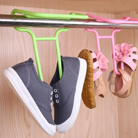 NtSb725hW3lszFgd7qjlEkFknASjLEnWbkiLrqFC.webp Multi-Function Shelf Drying Rack Shoe Rack Stand Hanger Shoes Hanging Storage Wardrobe Organizer Rack, Shoe Organizer Stand Closet Shoe Organizer Shoe Holder (2 Pc Set) ( default, Standard ).
