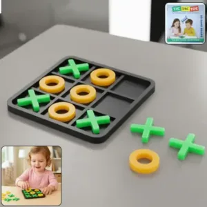 Classic Tic Tac Toe Board Game with Interlocking X & O Pieces ( default, OS )
