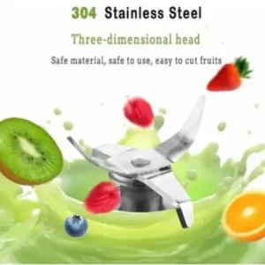 Portable USB Rechargeable Juicer Blender Bottle 380ML with 6 Stainless Steel Blades ( default, OS )