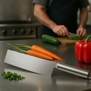 Professional-Grade Stainless Steel Vegetable Cleaver Knife – Ultra-Sharp Multipurpose Chopper for Precision Cutting, Slicing & Dicing with Ergonomic Handle (1 Pc) ( default, Free Size )