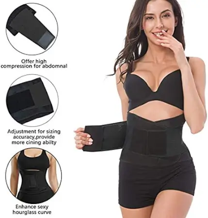 PpO0loVlOrMxipmJv6Yj0BJmDsjPHPdcnCwPoJfa.webp Serveuttam Waist Belt for Women - Body Shaper for Women Slimming Belt | Tummy Tucker Waist Trainer Shapewear Belt | Stomach Belt for Men | Waist Trimmer Trainer Belt for Weight Loss ( black,