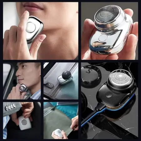 Qk7Z8xXZGheVsE5QkARbrI90ujSUljqMXxSuI0H0.webp Mini Electric Shaver for Men USB Rechargeable Portable Pocket Beard Trimmer Waterproof Electric Razor ( default, OS )