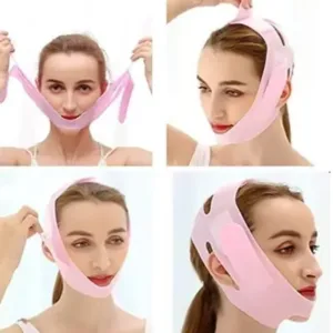 Silicone V Face Mask for Face Lift Facial Slimming Bandage for Chin and Cheek Double Chin Reducer Skin Tightening Belt for Women and Men (Pack of 1) ( default, OS )
