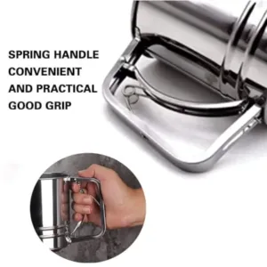 Stainless Steel Flour Sifter for Baking Double Layer Fine Mesh Baking Sieve with One Hand Press Handle for Sifting Flour Sugar Cocoa Powder (Pack of 1) ( default, OS )