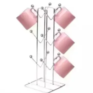 Stainless Steel Cup Stand – 12 Hook Coffee Cup Holder ( default, OS )