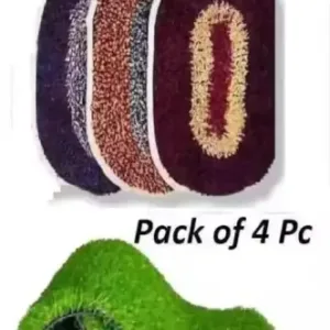 4pc Premium Cotton Doormats Combo – 31x51 cm ( default, Standard )