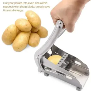 French Fries & Vegetable Cutter Stainless Steel Potato Chip Slicer ( default, Standard ).