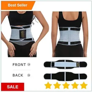 Serveuttam Waist Belt for Women - Body Shaper for Women Slimming Belt | Tummy Tucker Waist Trainer Shapewear Belt | Stomach Belt for Men | Waist Trimmer Trainer Belt for Weight Loss ( black,