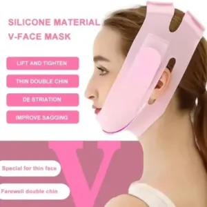 Silicone V Face Mask for Face Lift Facial Slimming Bandage for Chin and Cheek Double Chin Reducer Skin Tightening Belt for Women and Men (Pack of 1) ( default, OS )