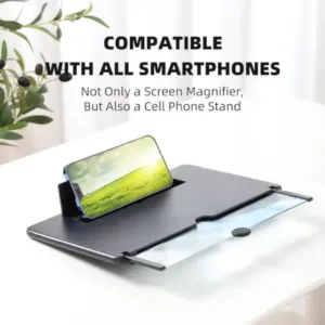 8 Inch 3D HD Mobile Screen Magnifier with Foldable Stand Phone Screen Expander Amplifier for Movies Videos Gaming (Multicolor) ( default, OS )