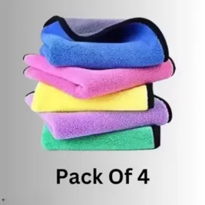Microfiber Cloth for Car Cleaning, Polishing & Detailing, Scratchproof (Pack of 4) ( default, OS )