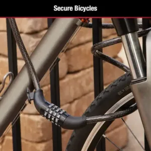 Heavy Duty Multi-Purpose Plastic Combination Lock for Helmet, Bicycles, and More ( default, Standard ).