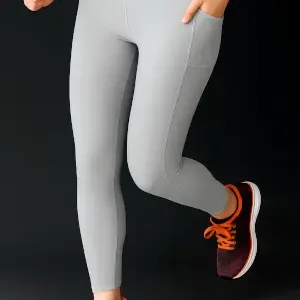 Premium Quality Yoga Tights | Breathable & Stretchable Gym Leggings | Activewear Pants for Girls or Women ( grey, 3XL )