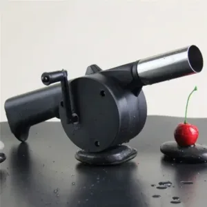 Portable Hand Crank BBQ Fan Air Blower for Charcoal Grill Outdoor Barbecue Cooking Tool ( default, Standard )