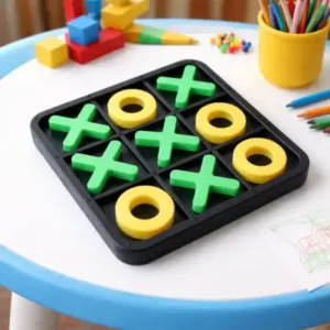 Classic Tic Tac Toe Board Game with Interlocking X & O Pieces ( default, OS )