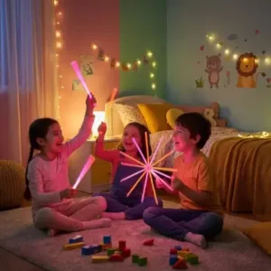 Dark Glow Chakdol Toy Set with 13 Neon Glow Sticks ( default, Standard )