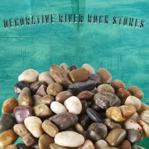 Decorative River Rock Stones – Natural Pebble Set for Planters, Vases & Garden Landscaping ( default, Standard )