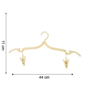 Multipurpose Foldable Cloth Hanger with Dual Clips | Space-Saving Travel & Laundry Drying Hanger ( default, OS )