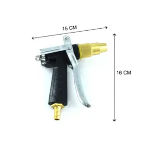 Durable Gold Plated Metal Trigger Hose Nozzle Spray Gun – Garden & Car Cleaning Tool ( default, Standard )